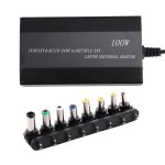 Chargeur universel pour ordinateur portable avec chargeur allume - cigare et adaptateur secteur, 8 adaptateurs ...