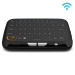 Clavier qwerty h18 2. 4ghz sans fil mini air avec touchpad / vibration pour pc, tv (noir)