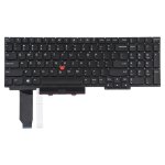 Clavier version us avec pointage pour lenovo thinkpad e15 gen 2 gen (noir)
