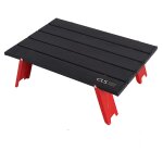 Cls outdoor mini table pliante table de tente de camping table basse portable de camping (rouge)