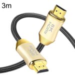 Co - hd801 3m hdmi 2. 1 version 8k 60hz pour ps4 c�ble projecteur notebook set - top box c�ble (or)