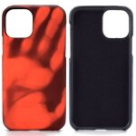 Coller la peau + pc cas de d�coloration de capteur thermique pour iphone 13 pro (rouge noir)
