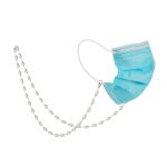 Collier de lani�re anti - perte de masque 2 pi�ces cha�ne de lunettes de masque de perle de forme ovale ...
