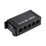Commutateur ethernet gigabit industriel 5p waveshare, full - duplex 10 / 100 / 1000m, montage sur rail ...
