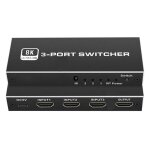Commutateur hdmi 2. 1 q8q3 - 3 pour home cinma gaming, 3x1, 8k, 4k, 120 hz, hdr, audio et vido