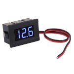 Compteur de tension num�rique mini affichage de la lumi�re bleue de v33d 2 fils, mesure de tension: dc ...