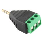 Connecteur audio stro de bornier mle 3 mm 3 broches 2, 5 mm