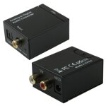 Convertisseur audio coaxial optique analogique rca vers numrique toslink (noir)