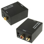 Convertisseur audio numrique coaxial toslink vers analogique rca (noir)