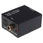 Convertisseur coaxial optique numérique vers analogique rca audio (noir) Convertisseur coaxial optique numérique vers analogique rca audio (noir)