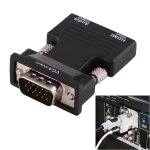 Convertisseur m�le hdmi vers vga avec adaptateur de sortie audio pour projecteur, moniteur, t�l�viseurs ...