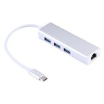 Coque en aluminium 3 ports usb3. 0 hub + adaptateur gigabit ethernet usb - c / type - c