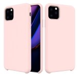 Coque antichoc en silicone liquide de couleur unie pour iphone 11 pro max (rose)