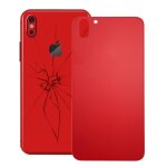 Pour coque arrière en verre pour iphone x (rouge) Pour coque arrière en verre pour iphone x (rouge)