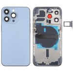 Coque arri�re de batterie pour iphone 13 pro avec touches lat�rales et plateau de carte et c�ble flexible ...