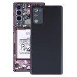 Coque arri�re de batterie pour samsung galaxy note20 avec cache d'objectif d'appareil photo (noir)