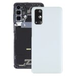 Coque arri�re de batterie pour samsung galaxy s20 avec cache d'objectif d'appareil photo (blanc)