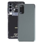 Coque arri�re de batterie pour samsung galaxy s20 avec cache d'objectif d'appareil photo (gris)
