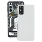 Coque arri�re de batterie pour samsung galaxy s20 fe avec cache d'objectif d'appareil photo (argent)