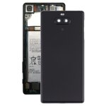 Coque arrire de batterie pour sony xperia 8 avec cadre central et cache d'objectif de camra (noir)