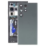 Coque arri�re de batterie en verre pour samsung galaxy s23 ultra sm - s918 avec cache d'objectif d'appareil ...