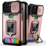 Coque de cam�ra coulissante design pc + tpu case antichoc avec porte - bague et emplacement de carte ...
