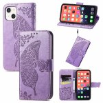 Coque en cuir horizontal horizontal � fleur d'amour papillon avec support / portefeuille / portefeuille ...