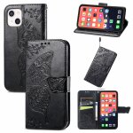 Coque en cuir horizontal horizontal  fleurs d'amour papillon avec support / portefeuille / portefeuille ...