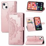 Coque en cuir horizontal horizontal � fleurs de mandala avec support & trois fentes de cartes et portefeuille ...