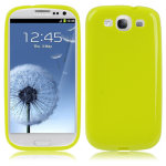 Coque en plastique flexible pour samsung galaxy siii - vert fluorescent Coque en plastique flexible pour samsung galaxy siii - vert fluorescent