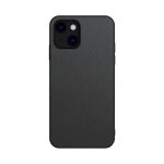 Coque pure en cuir de cuir recouvert de cuir antichoc pour iphone 13 (noir) Coque pure en cuir de cuir recouvert de cuir antichoc pour iphone 13 (noir)