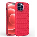 Coque tpu antichoc de couverture enti�rement tiss�e pour iphone 13 pro (rouge)