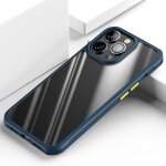 Coque tpu de tpu + pc airbag s�rie airbag pour iphone 13 pro (bleu)