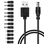 Cordon d'alimentation 12 en 1 dc cble d'alimentation usb multi - fonction cble de charge usb (noir) ...