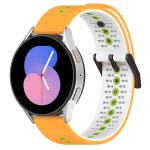 Pour coros apex 46mm / apex pro / ticwatch pro 3 bracelet de montre en silicone respirant tricolore 22mm ...