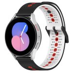 Pour coros apex 46mm / apex pro / ticwatch pro 3 bracelet de montre en silicone respirant tricolore 22mm ...