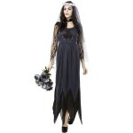 Costume d halloween femmes dentelle mousseline noire robe ghost bride vtements uniformes de jeu cosplay, ...