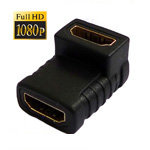 Coupleur d angle hdmi (femelle � femelle) - 90 degr�s (plaqu� or) (noir)