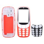 Couvercle de botier complet avec clavier pour nokia 3310 (rouge)
