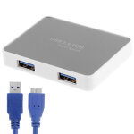Cr - h302 surface de miroir 4 ports usb 3. 0 super vitesse 5 gbps hub + 60 cm c�ble de transmission usb ...