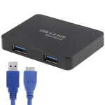 Cr - h302 surface de miroir 4 ports usb 3. 0 super vitesse 5 gbps hub + 60 cm c�ble de transmission usb ...