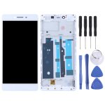�cran lcd de tft materials et num�riseur complet avec cadre pour oppo r7s (blanc)