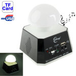 Ct - 0019 multi led lumires haut - parleur avec radio fm, carte de soutien tf (noir)