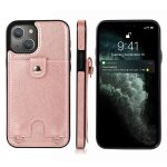 Cuir pu sous anti - pu + tui de protection tpu avec emplacement de carte et lanire pour iphone 13 pro ...