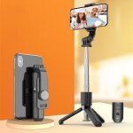 Cyke mini phone selfie stick tr�pied multifonctionnel desktop live bracket, style: acier inoxydable