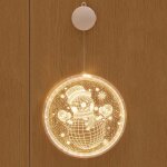 Dcoration de nol lumire led lampe  suspension 3d de vacances, alimentation: batterie (bonhomme de ...