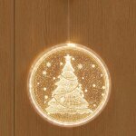 D�coration de no�l lumi�re led lampe � suspension 3d de vacances, alimentation: usb (arbre de no�l)
