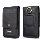 Dg. ming housse de protection universelle en cuir de peau de vache avec sacoches pour cartes et crochet, ...