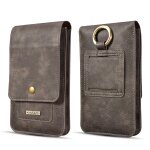 Dg. ming housse de protection universelle en cuir de peau de vache avec sacoches pour cartes et crochet, ...