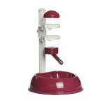 Dispensateur à eau automatique anti - skid et fuite pour animaux de compagnie (rouge à vin) Dispensateur à eau automatique anti - skid et fuite pour animaux de compagnie (rouge à vin)